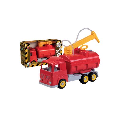 Tűzoltóautó vízpermettel és lágy kerekekkel