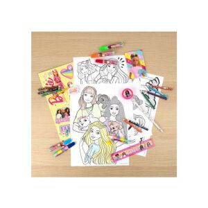 Barbie Schreibwaren-Set-Turm, 35 Teile, enthält Bleistifte, Buntstifte, Sticker, Malvorlagen, Lineal, Radiergummi, Spitzer, Notizblock - Schreibwaren-Sets