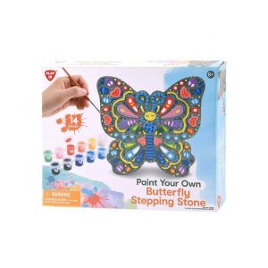 Play-Doh Malen Sie Ihren eigenen Schmetterlings-Trittstein Bastelset, 14 Teile, enthält Farbtöpfe und Pinsel, ideal für Kinder ab 8 Jahren - Musikinstrumente zum Spielen, Zeichentafeln, Schreibtafeln, Schreibwaren-Sets, Kreative Spiele, Maltafeln und Filzstifte