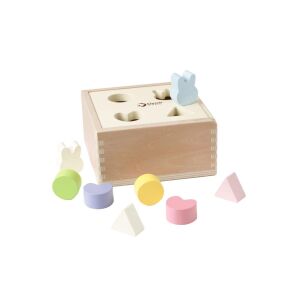 Jucărie din lemn Classic World Mara Shape Sorter cu 10 forme colorate, inclusiv un iepuraş, un cerc, un triunghi şi o inimă - Jocuri de sortare a formelor