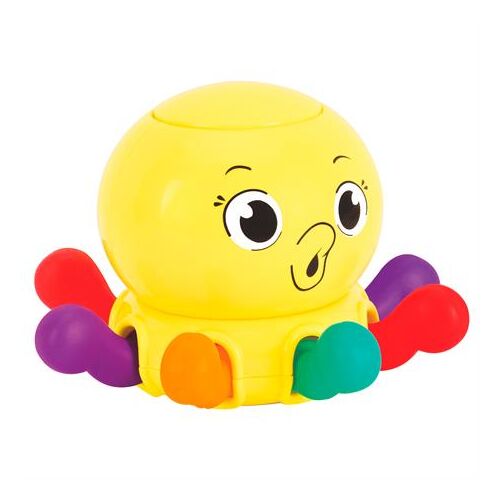 Hola Toys TEKERGŐ POLIP baba rágóka polip játék, sárga színes csápokkal