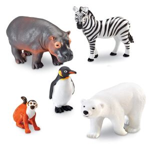 Duże Figurki. Zwierzęta w zoo. Zestaw 5 szt. 113929335 - Learning Resources