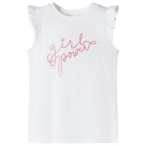 vidaXL Ekrü színű fodros ujjú gyerekpóló 104 113930047 - Gyerek blúz, ing