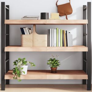 vidaXL kezeletlen tömör tölgyfa fali polc 120x60x(2-6) cm