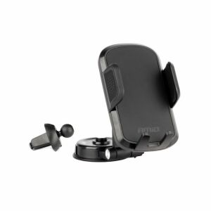 AMIO 360°-ban forgatható autós telefontartó, 2 az 1-ben, műszerfalra és szellőzőrácsra szerelhető - AMiO