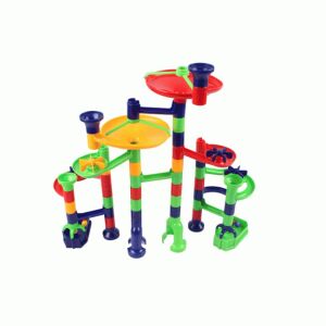 Miniland Marbulous 56 darabos golyópálya játék összeszerelve, színes műanyag építőjáték gyerekeknek - Miniland