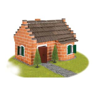 Teifoc Set de construit casă istorică - Model de casă din cărămidă asamblată - Joc de construcție din lemn