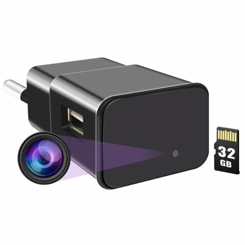 iUni IP1000 încărcător USB cameră spion cu WiFi, înregistrare video 4K, detectare mișcare și control prin aplicația LookCam