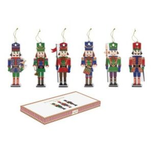R2S.2189NUTC Porcelándíszek 9x4cm, 6db-os szett, dobozban, Nutcracker 113957215 - Karácsony