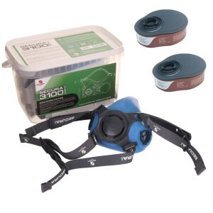 Halbmaske SECURA 3100 CHEM Silikon + 2 A2-Filter 113957309 - Schutzausrüstung