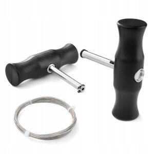 Set de scule pentru tăierea sticlei de parbriz SK2619 cu două mânere și sârmă - TC Technic