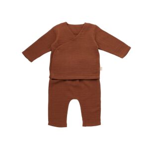 Kiégett blúz és hosszú muszlin nadrág garnitúra, BabyCosy, 100% organikus pamut, Tégla (Méret: 12-18 hónap) 113958746 - BabyCosy