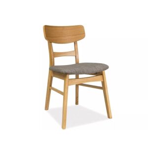 CD-61 Tölgy Szövet Étkezőszék Szürke Párnázott Üléssel - Signal