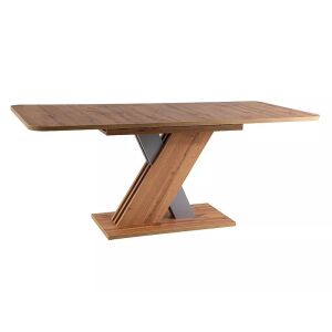 Exel Modern Bővíthető Étkezőasztal Laminált Wotan Tölgy-Ezüst Z-Lábbal - Signal