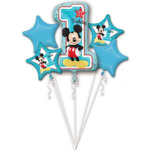Комплект от фолиеви балони Disney Mickey Mouse 1 година, 5 броя - Реквизит за партита