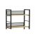 Raw R5 Ipari Tölgy Polcos Állvány Fekete Fém Vázzal, polc és fém keret közeli képe