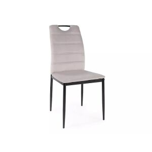 Rip Velvet Étkezőszék Világosszürke Fém Vázzal - Étkező szék