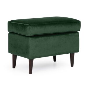Ron Velvet zöld lábtartó, zsámoly a nappaliba, kényelmes és stílusos - Lábtartó, puff