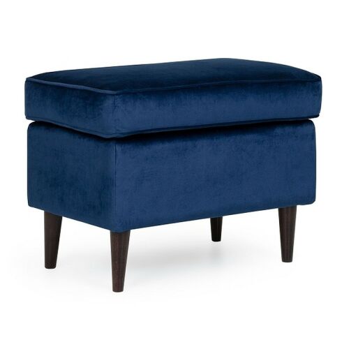 Ron Velvet Bársony Lábtartó Zsámoly Sötétkék