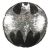 Batman Sequin Pillow, Reversible Design, Silver and Black