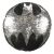 Batman Sequin Pillow, Reversible Design, Silver and Black