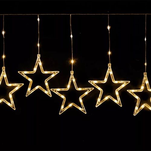 Svjetlosna zavjesa Crystalline star, tople bijele LED diode