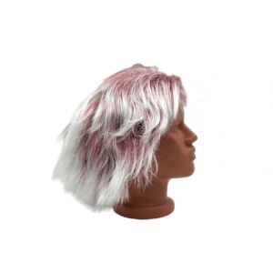 Дамска перука за карнавал, къса коса, червено-бяла