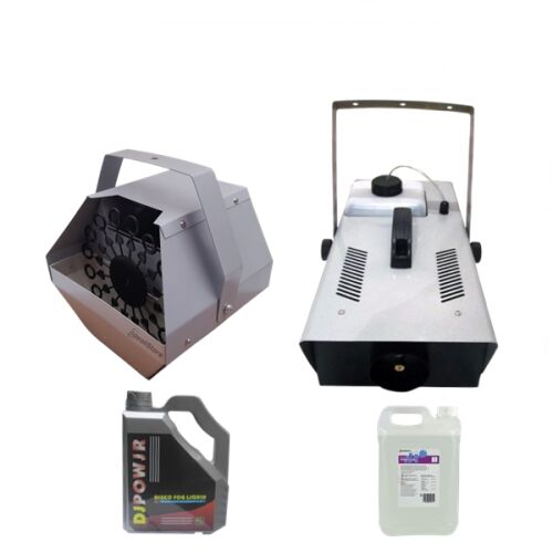 Lufigép csomag, 5 l lufifolyadék és füstgép, 5 l füstfolyadék, IdeallStore®, távirányítóval 113983012