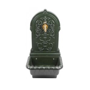 Chiuveta de gradina, fonta, verde, 44x36x76 cm 145015854 - Fântâni și robinete de grădină