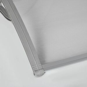 Капак Mercaton от поликарбонат 5 мм, 850 г/м² и алуминий, прозрачен, 100x80x23 см 145015874 - Покрив за вход