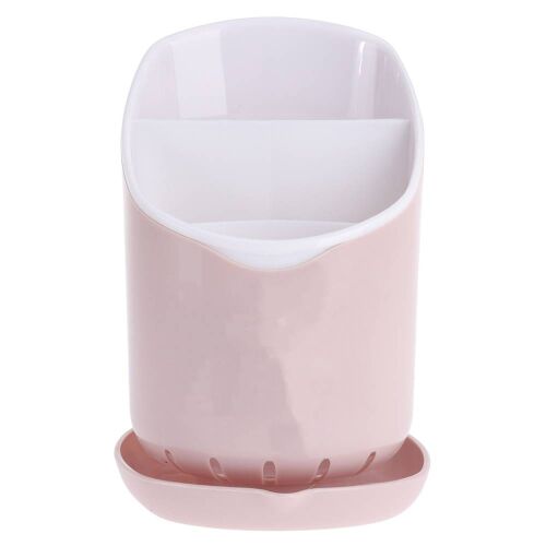 Stojan na príbor s podnosom Excellent Houseware, plastový, 12x11 cm, ružový 113985956