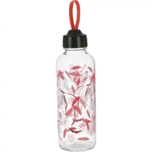 Doskonała butelka na wodę AGD, szklana, 6,5x21 cm, 450 ml, czerwona 113985965 - Nośnik żywności i napojów