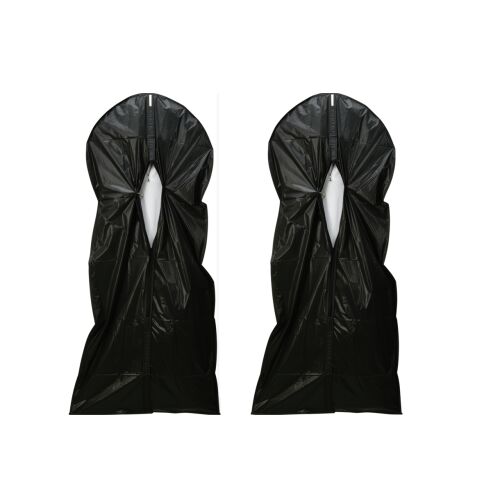 Set mit 2 Excellent Houseware-Kleiderschutzhüllen, Polyester, 60 x 135 cm, schwarz 113986063