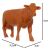 Barna tehén farm állat figura, KRUZZEL farm állatfigurák, 6cm x 9,5cm x 3cm