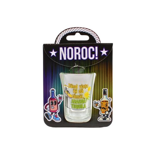 Schnapsglas, 7 cm, mit der Botschaft: Wenn das Leben dir Zitronen gibt, füge Tequila hinzu 114014882