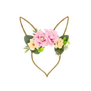 Brązowa korona na włosy z kocimi uszami 113986905 - Spinka do włosów, kratka do włosów