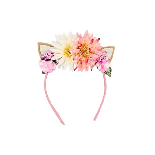 Różowe uszy chryzantemy modelują koronę do włosów 113986907