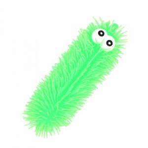 Zielona silikonowa elastyczna zabawka-gąsienica