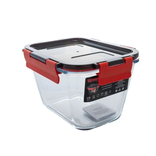 Yena hőálló üvegtál 1,35L SIMAX CLICK 7636/L, téglalap alakú, műanyag tetővel 113987151
