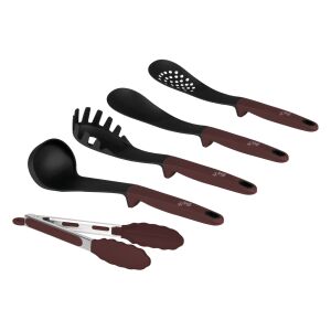 Berlinger Haus Leonardo 5 piece kitchen tool set, burgundy - Kitchen tool