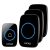 Set de sonerie wireless CACAZI A10, 1 buton exterior și 3 sonerii interior, negru