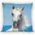 White horse pillow cover, 40x40 cm, Lovas White pillow cover