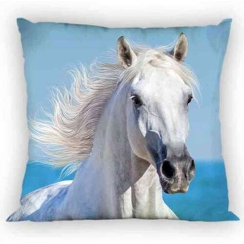 White horse pillow cover, 40x40 cm, Lovas White pillow cover