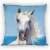 White horse pillow cover, 40x40 cm, Lovas White pillow cover