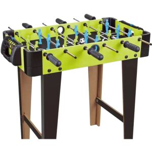 Fociasztal pályával és 18 játékossal, 6 fogantyúval, Eredménytáblával, Fémből és ABS-ből, 70 x 59 x 64 cm, Többszínű Design, zöld