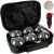 Kruzzel bocce ball set with 6 balls, a jack, and a throwing ball in a carrying case