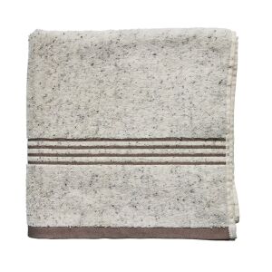 Prosop de baie Simple Goods crem cu dungi maro, 70x140 cm - Prosop