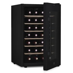 Les Petits Champs CAVCB28 28 palackos borhűtő, fekete, nyitott ajtóval - Borhűtő