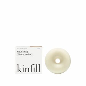 Kinfill szilárd sampon, hidratálja és regenerálja a hajat, argán olajjal és shea vajjal, cruelty-mentes, vanília és tonka jegyek, 150 g
