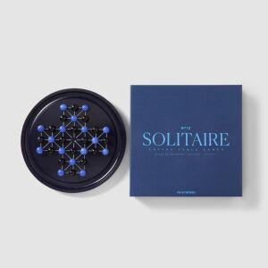 Printworks Solitaire játék, Classic Game, 5 év feletti játékosoknak, elegáns bemutató doboz, fa és kerámia anyag, ideális ajándék, kék